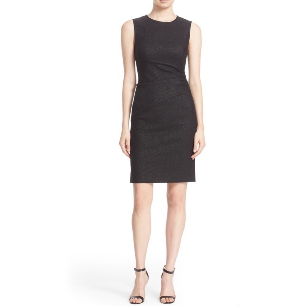 Diane Von Furstenberg Black Metallic Dress DVF Size 2 MSRP $398